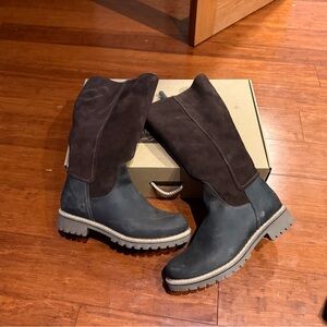 Overland Hudson Shearling-Lined Leather Boots Size 42 EU